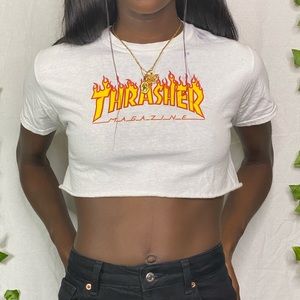 thrasher womens crop top